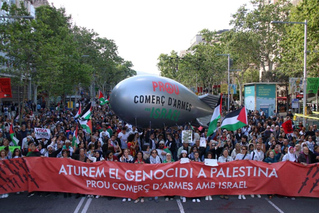 manifestacio palestina aturem genocidi barcelona