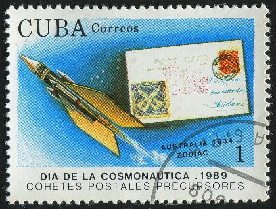 pngtree postage stamp philately cuba flight photo image 2092689