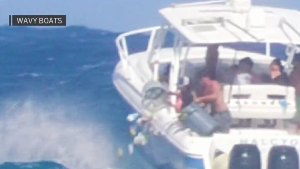 Video shows boaters dumping trash into the ocean
