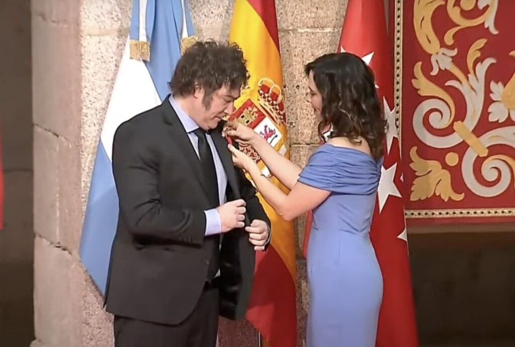 Díaz Ayuso y Javier Milei