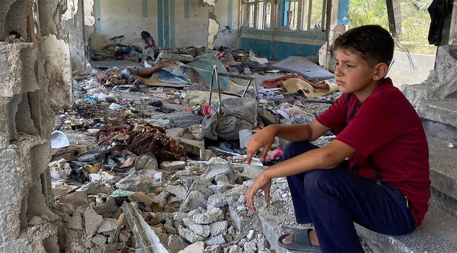 gaza nino escuela destruida jun24