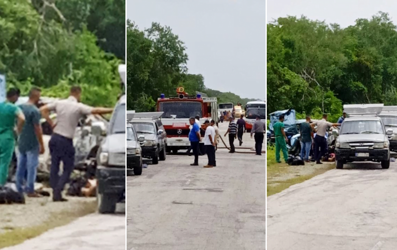 Accidente en la carretera a Playa Santa Lucía
