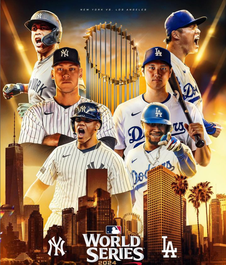 Póster Serie Mundial 2024, Yankees vs Dodgers