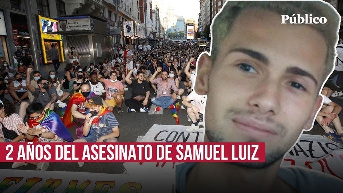 Manifestación masiva recordando a Samuel Luiz