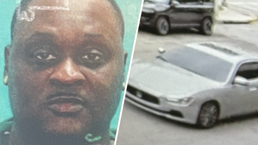 Retrato de hombre y foto de dos coches en ciudad