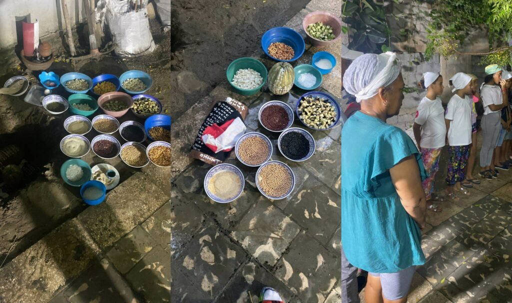 Mercado tradicional con variedad de legumbres y cereales