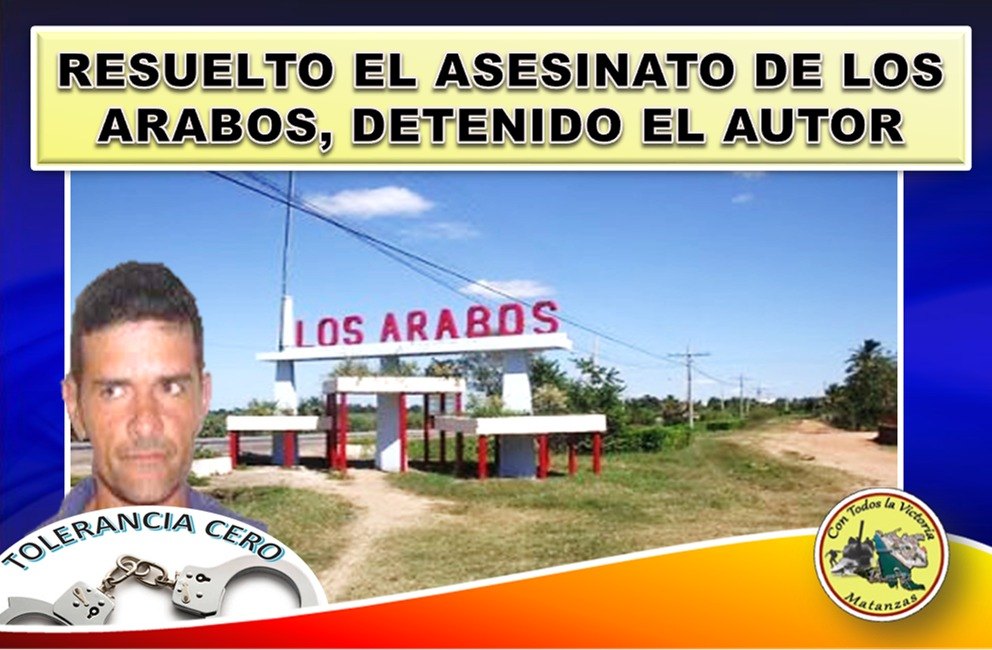 Cartel informativo sobre un caso policial resuelto