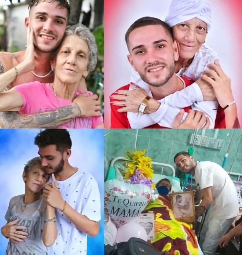 Collage de momentos tiernos entre jóvenes y mayores