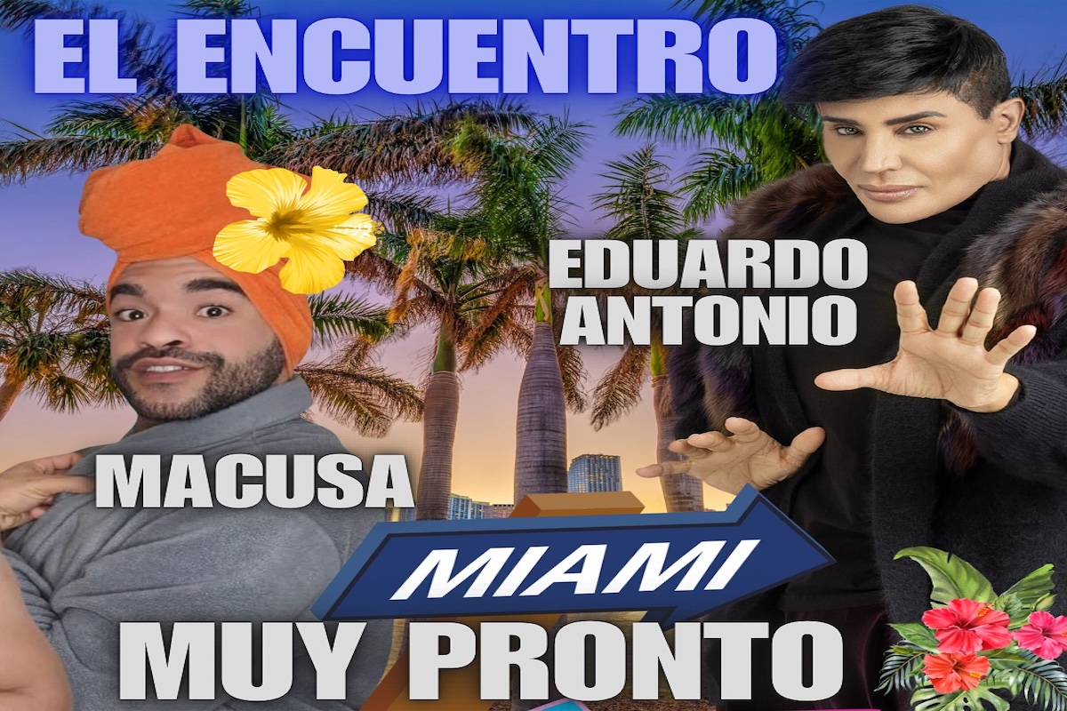 Cartel de 'El Encuentro' con dos hombres, Miami