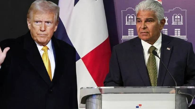 Dos políticos en atriles durante un evento