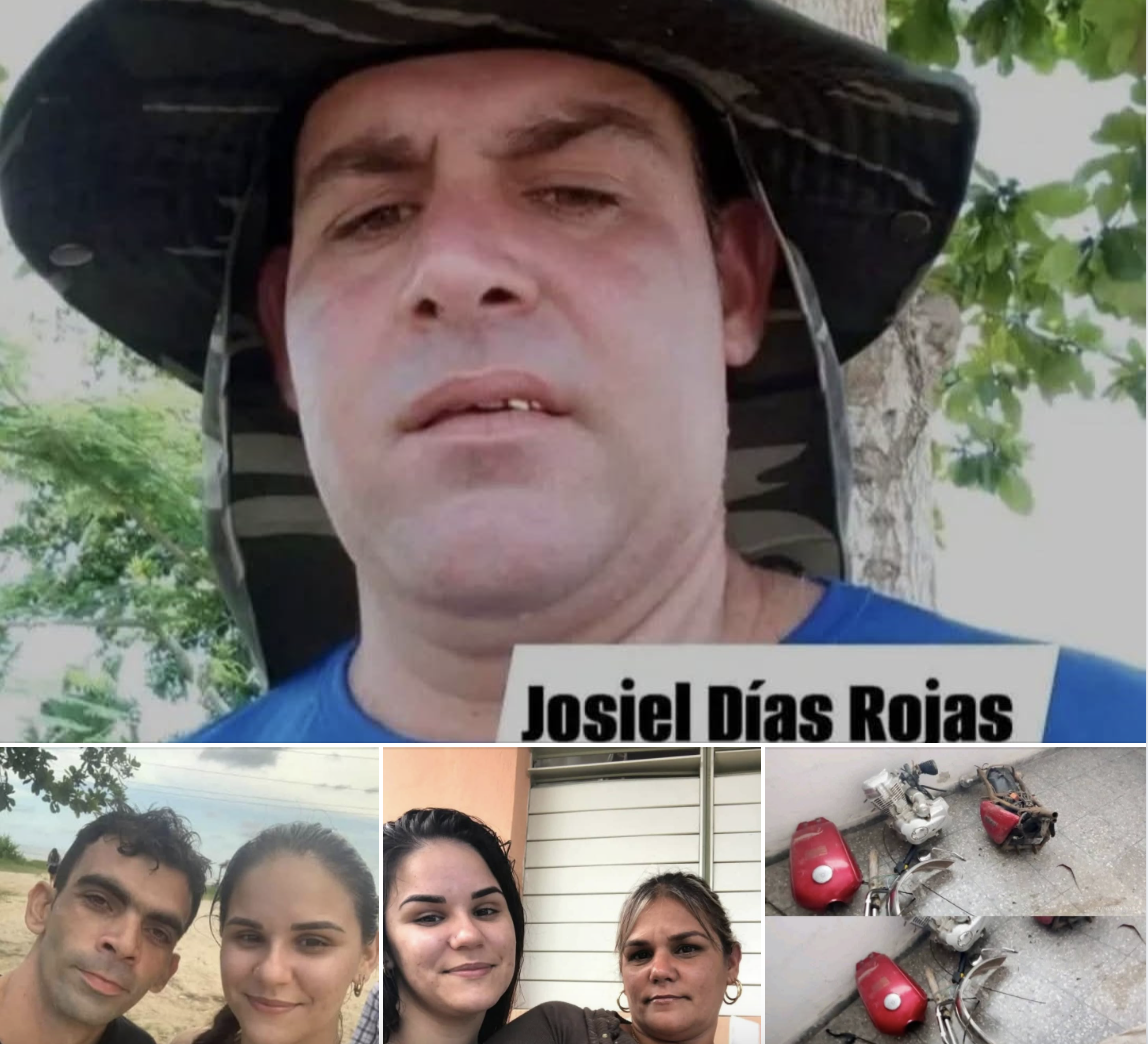 Collage con retratos de personas y objetos diversos.