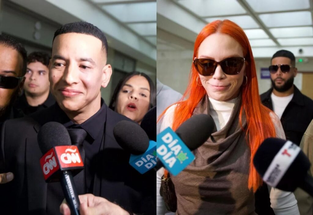 Hombre y mujer famosos siendo entrevistados