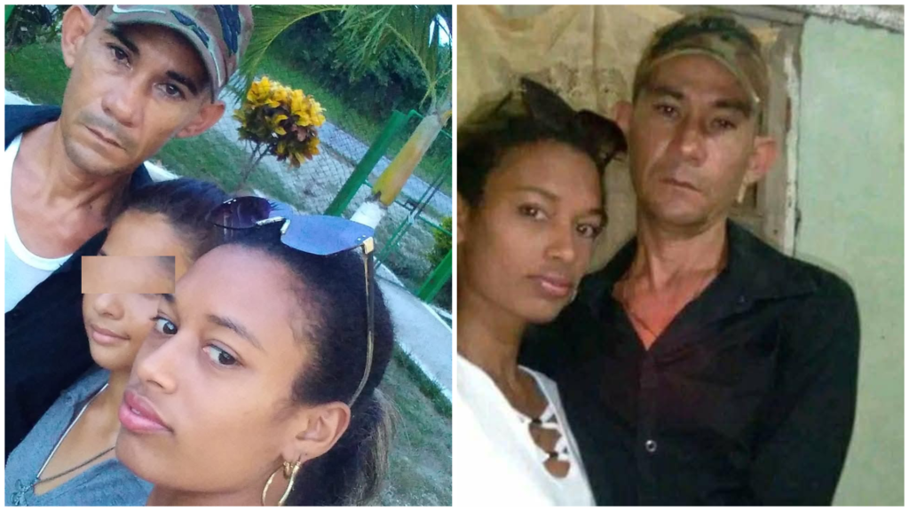 Dos fotos de familia en exterior e interior.