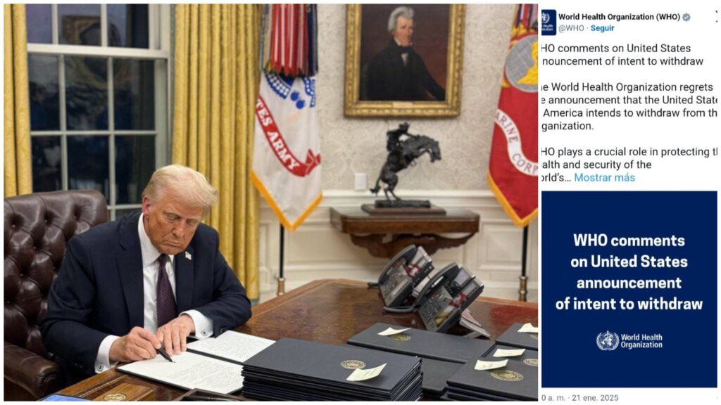 Hombre escribiendo documentos en el Despacho Oval