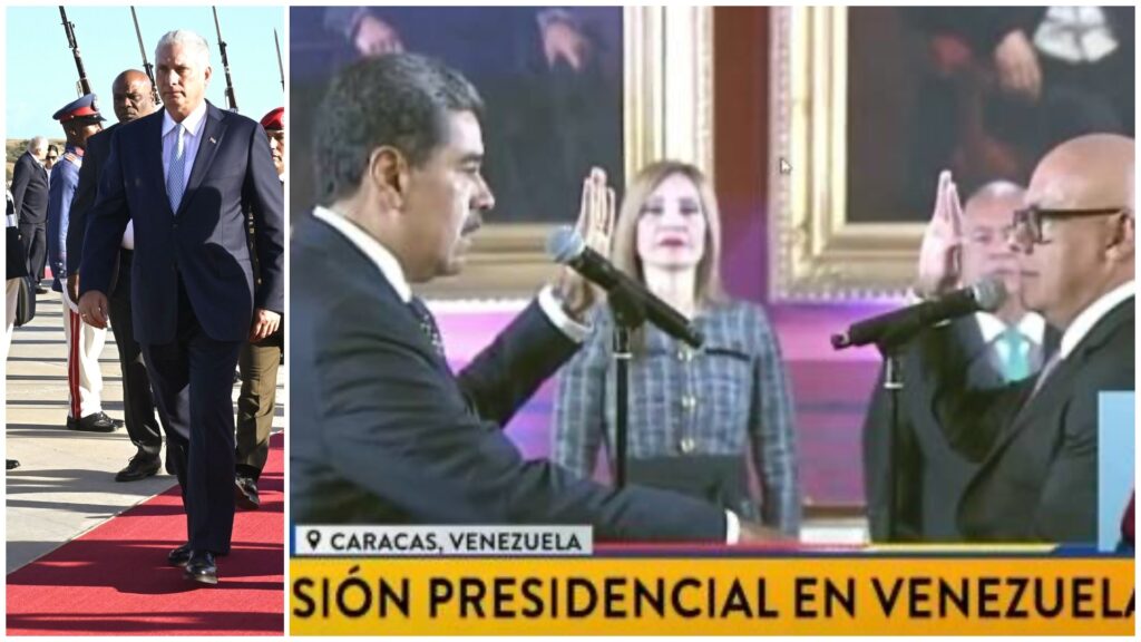 Hombre inspeccionando guardias y juramentación presidencial