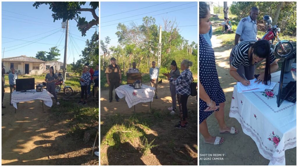 Personas reunidas al aire libre en evento comunitario
