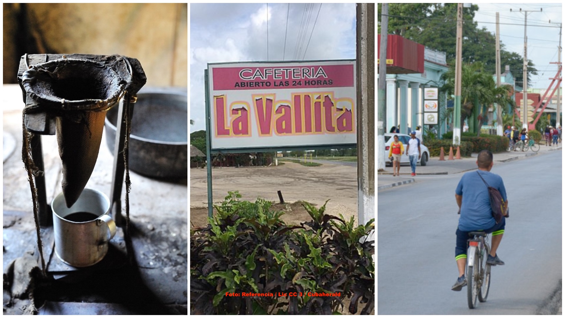 Cafetería La Vallita, filtro de café, calle cubana