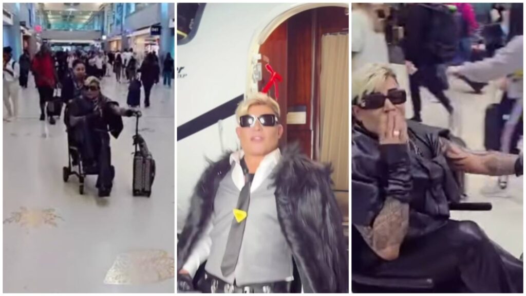 Persona en diferentes situaciones de viaje