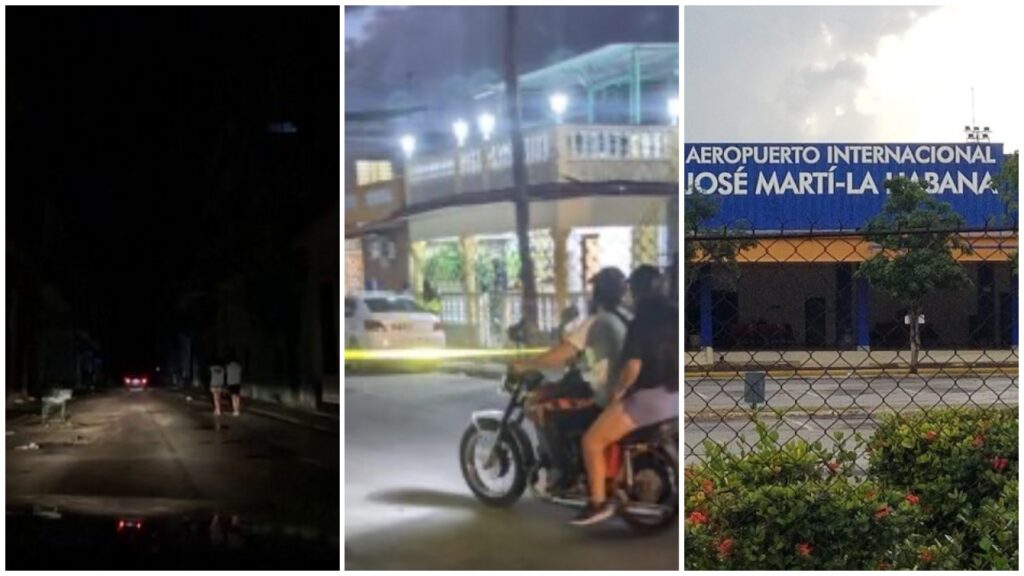 Escenas urbanas nocturnas y aeropuerto José Martí