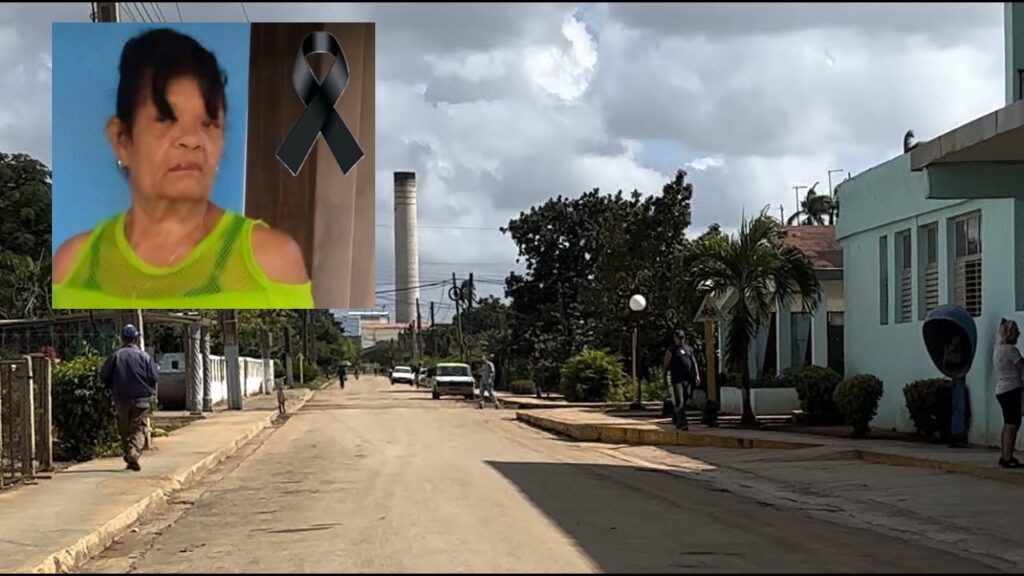 Mujer y calle con cielo nublado