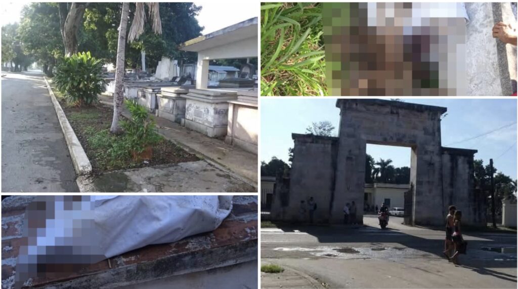 Entrada y pasillo en un cementerio