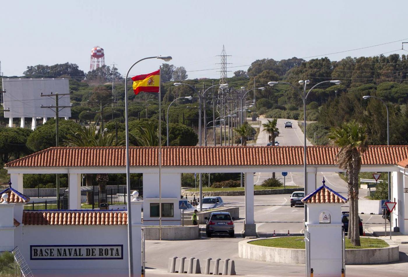 Entrada de la Base Naval de Rota, España