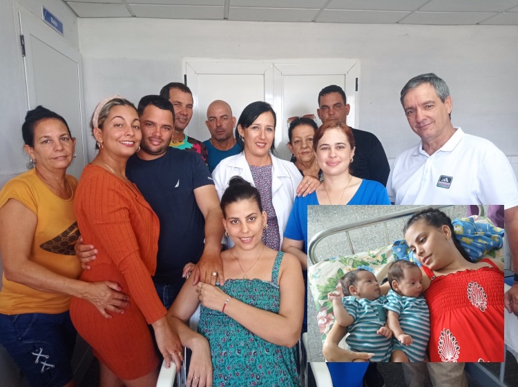 Grupo de personas en un entorno médico.