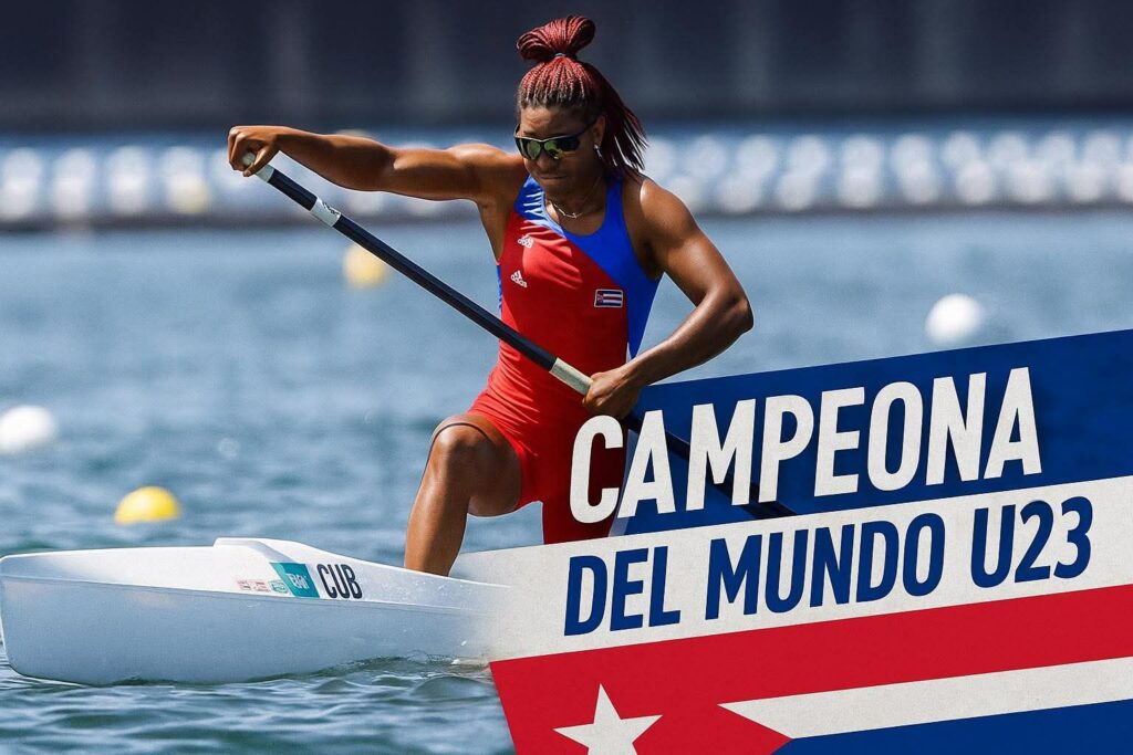 Atleta cubana campeona mundial sub-23 en kayak.