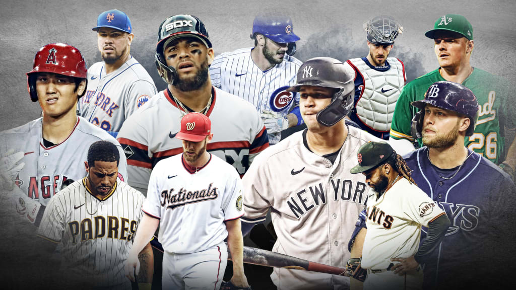 Jugadores de béisbol de diferentes equipos de la MLB.