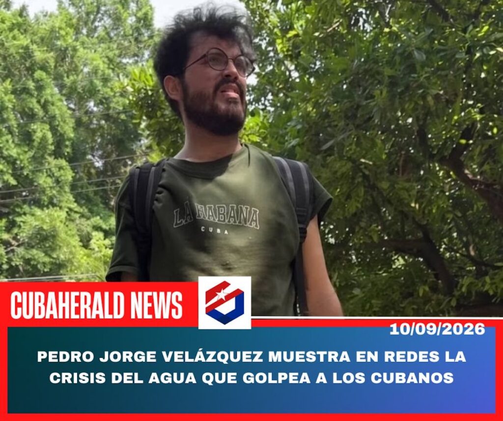 Pedro Jorge Velázquez informando sobre la crisis del agua en Cuba.