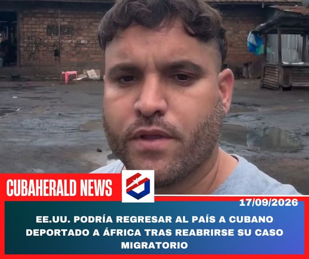 Hombre cubano en una noticia sobre su posible regreso migratorio.