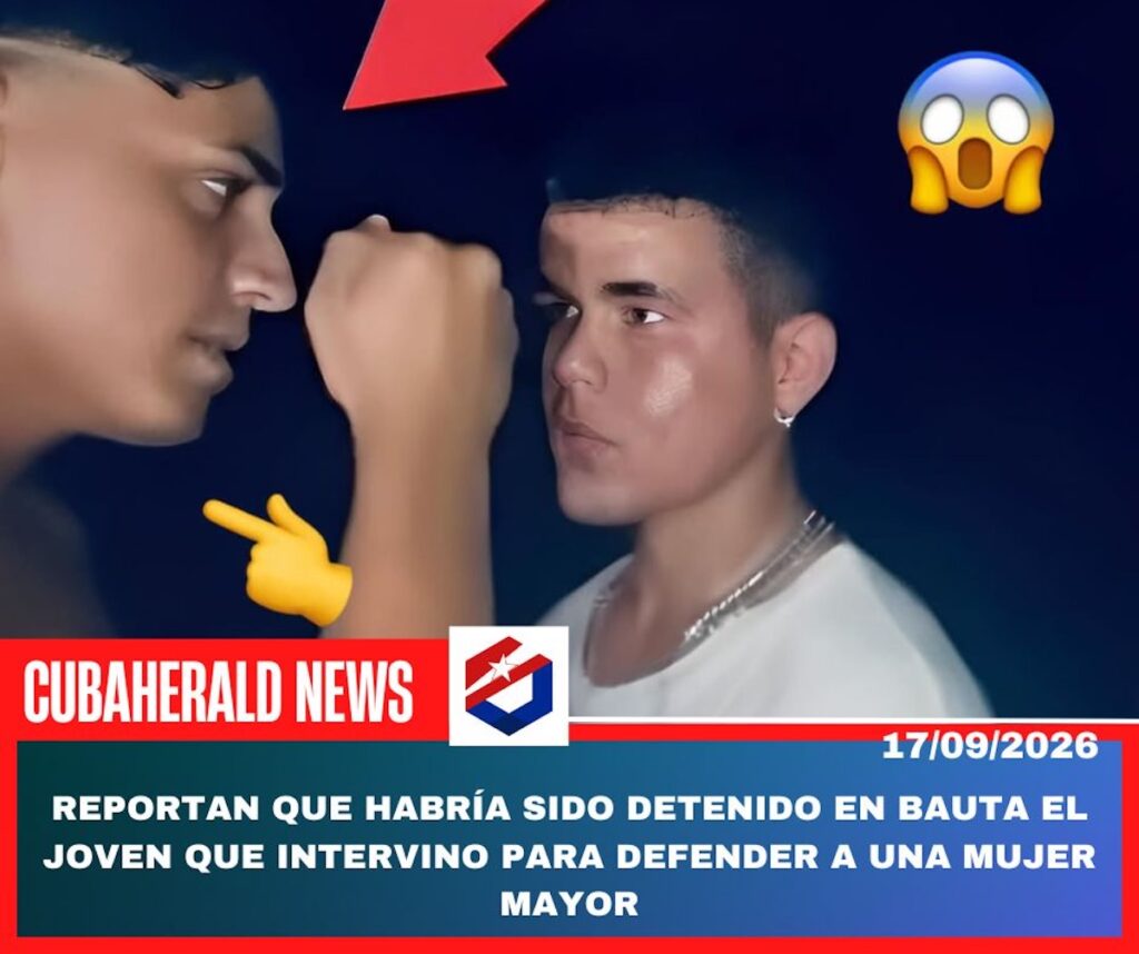 Noticia de CubaHerald sobre joven detenido en Bauta, Cuba.