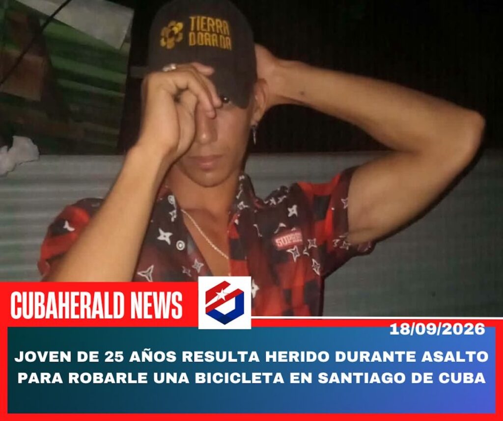Noticia de joven herido en asalto en Santiago de Cuba.