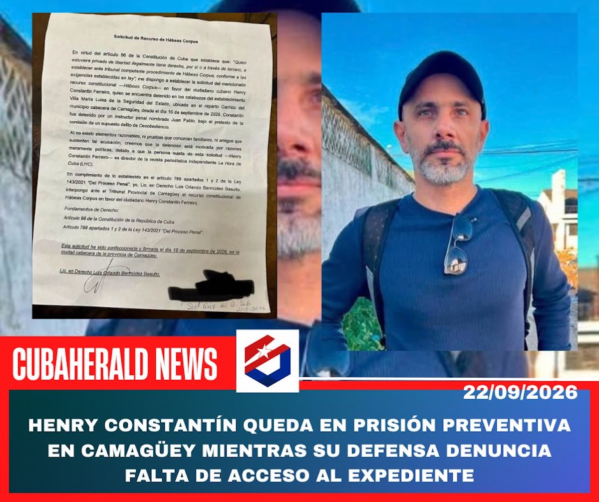 Noticia sobre Henry Constantín con documento de habeas corpus.