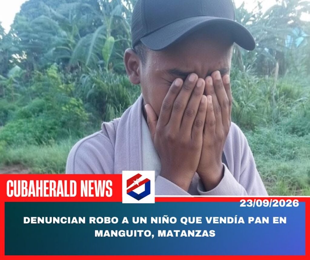 Niño llorando tras robo en Manguito, Matanzas, Cuba Herald News.