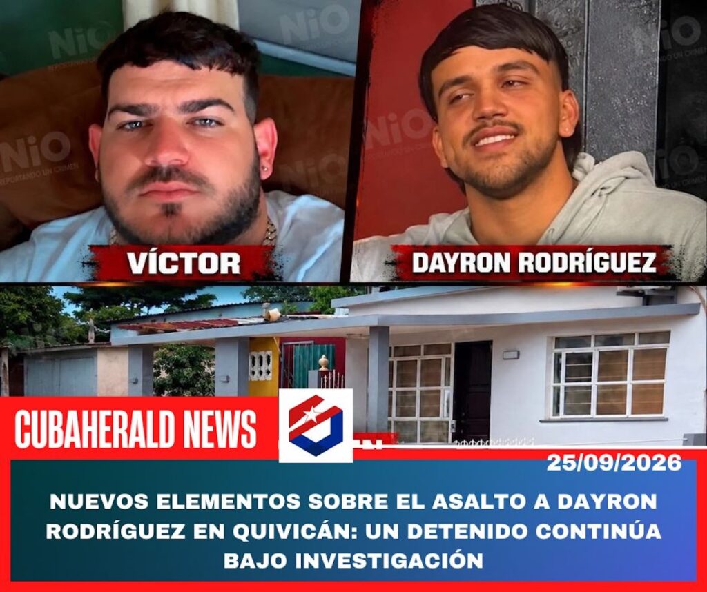 Composición de noticias con retratos de dos hombres y vivienda.