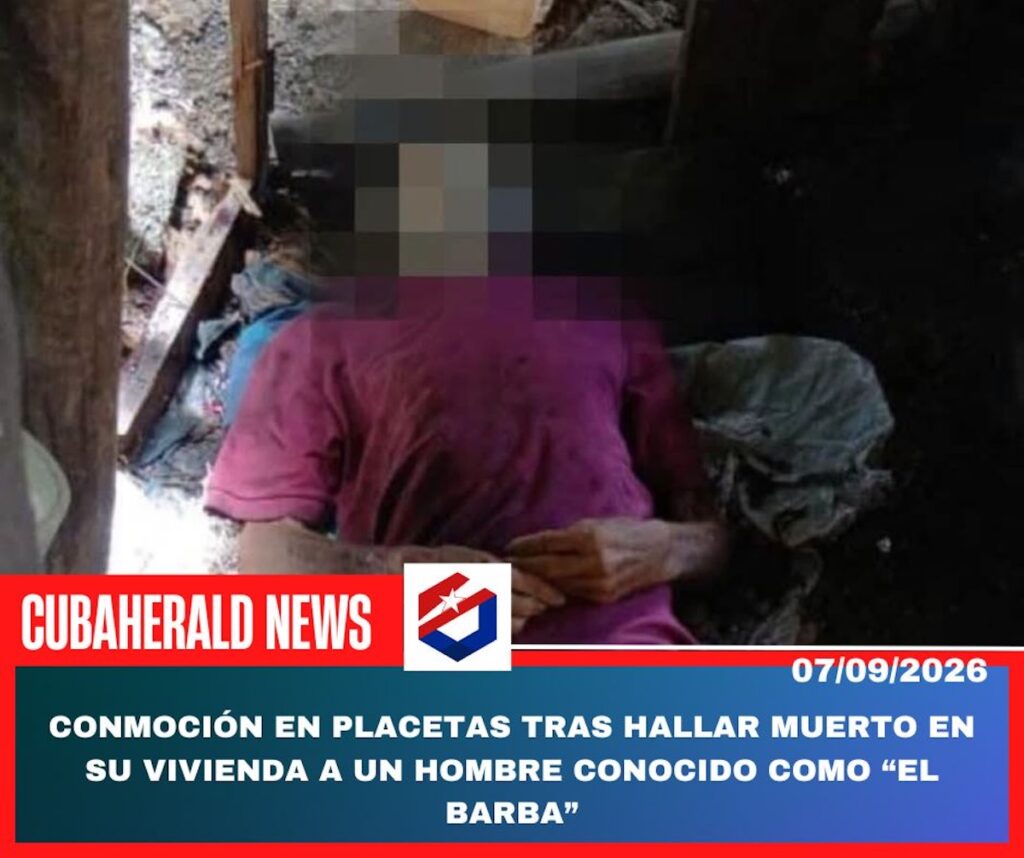 Noticia sobre el hallazgo de un hombre muerto en Placetas.