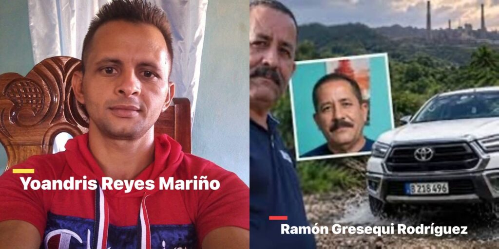 Retratos de Yoandris Reyes Mariño y Ramón Gresequi Rodríguez.
