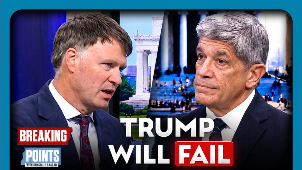 Analistas políticos frente al titular 'TRUMP WILL FAIL'.